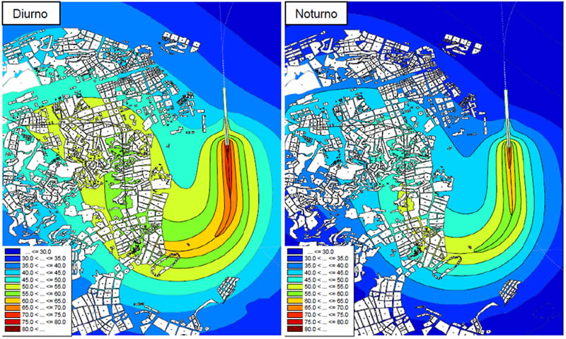 Mapas de ruído do Aeroporto Santos Dumont (estudo locacional)