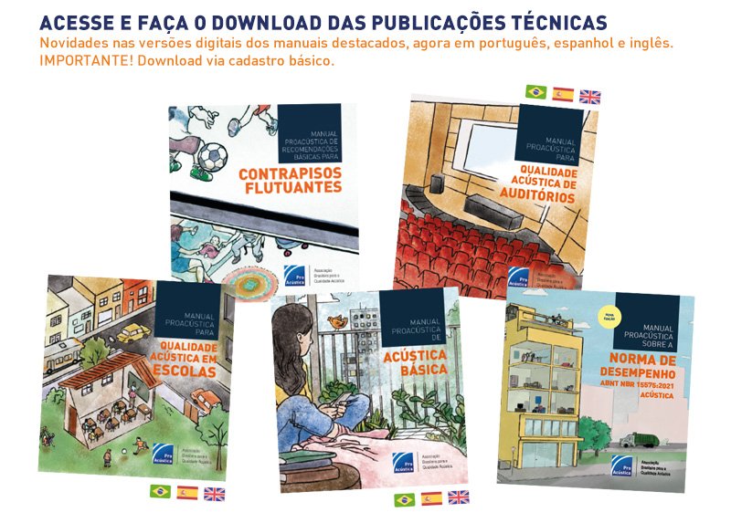 Acesse e faça o download das Publicações Técnicas ProAcústica