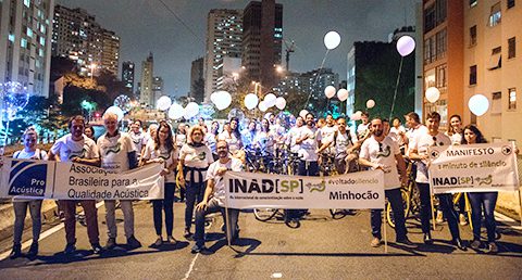 Bicicletada e caminhada no Minhocão marcaram o Inad SP 2019